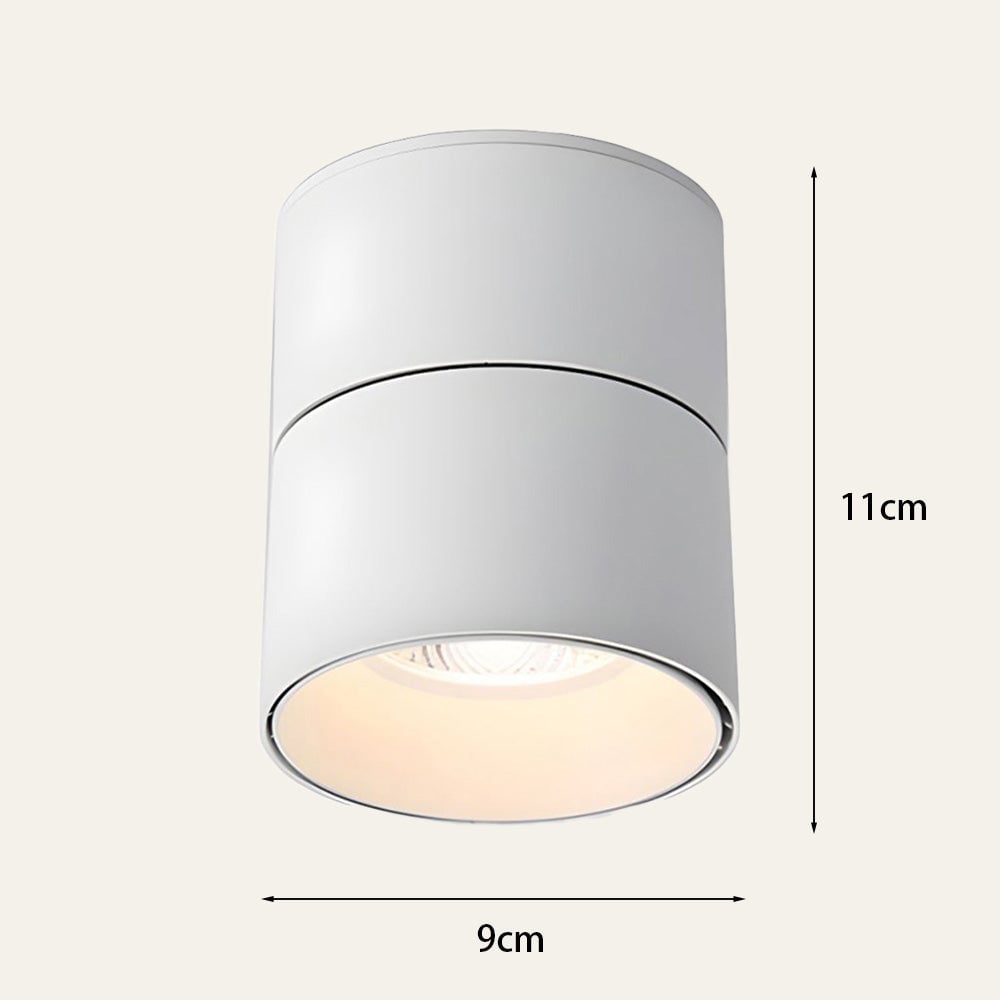 ミニマルな装飾のアルミ製ホワイト＆ブラックLED天井ダウンライト（廊下用）