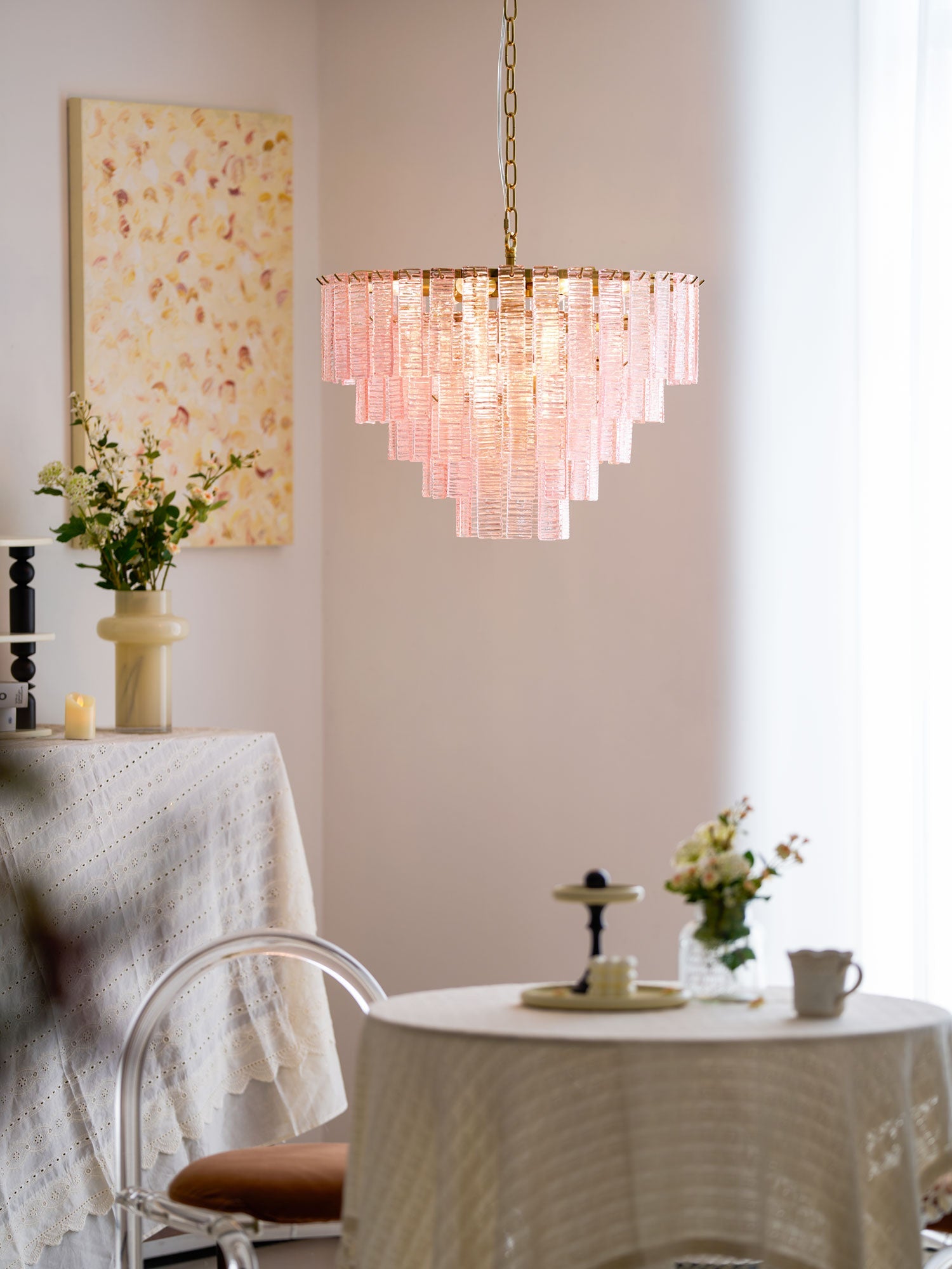 Opalora Pink Chandelier