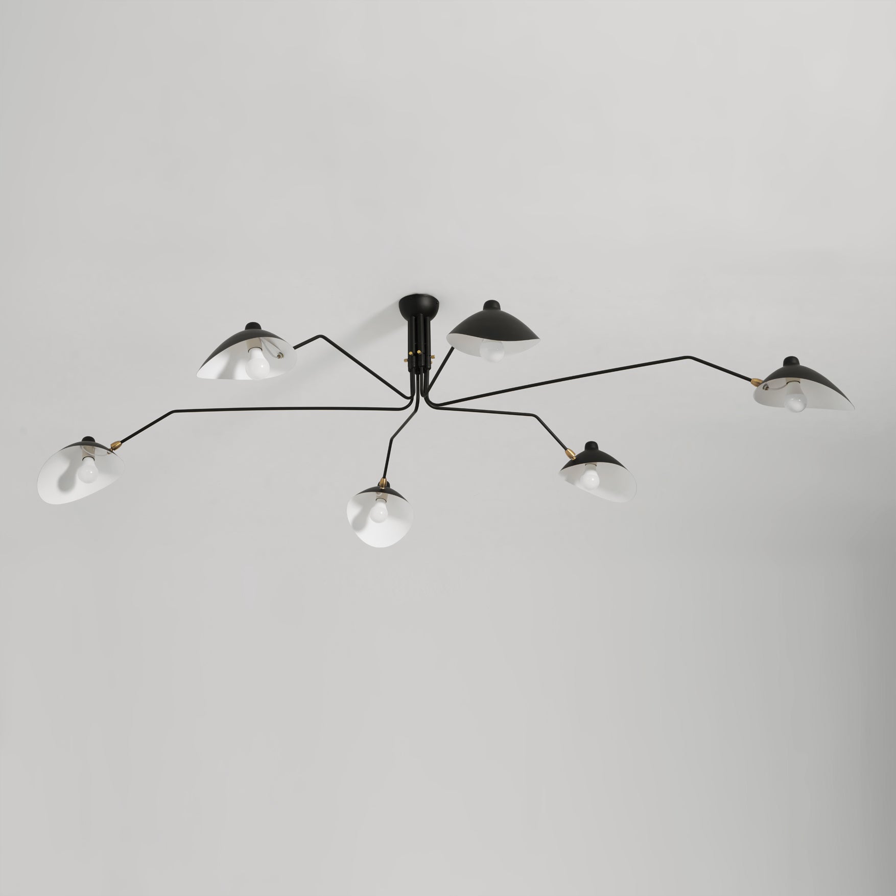 Horizontal Serge Mouille Ceiling Lamp A