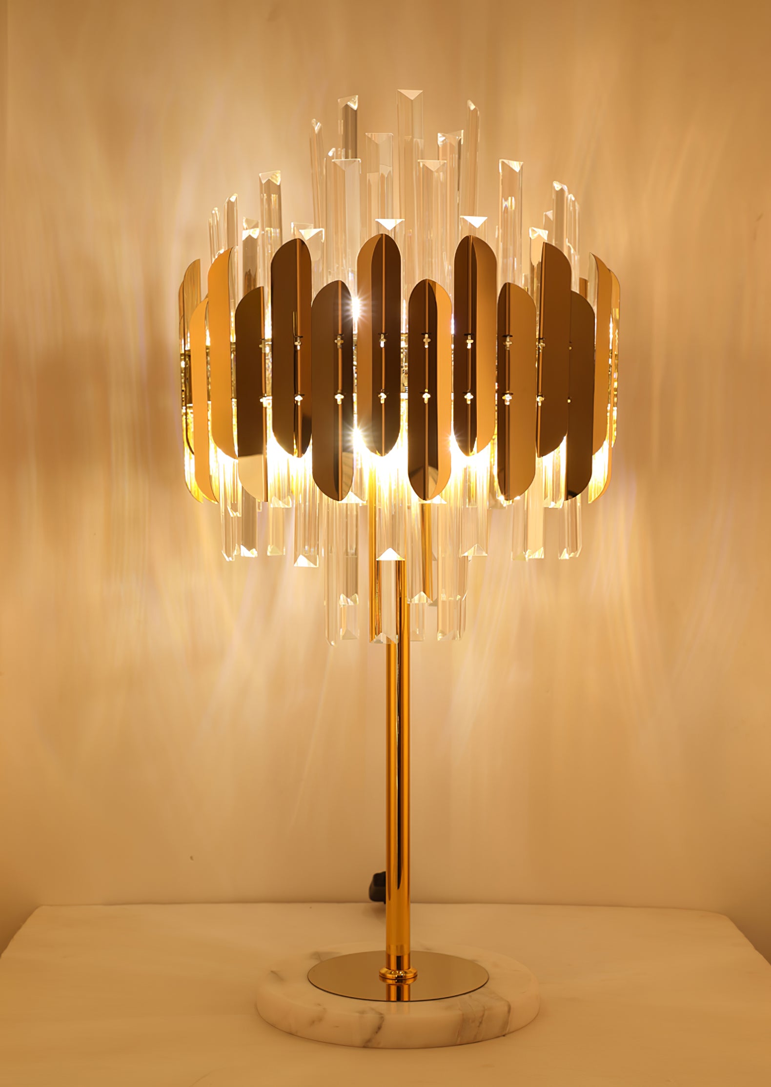 クリスタル マーブル デスクランプ