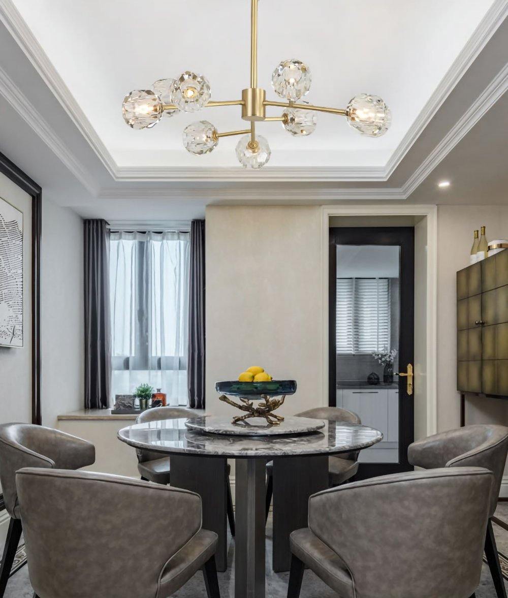 クリスタルボールラウンドクラスターシャンデリア