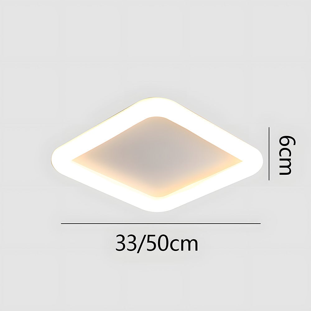 ミニマルな北欧風ホワイトLEDシーリングライト（リビングルーム用）