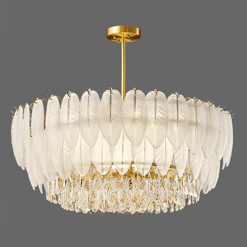 Greta Feather Crystal Chandelier
