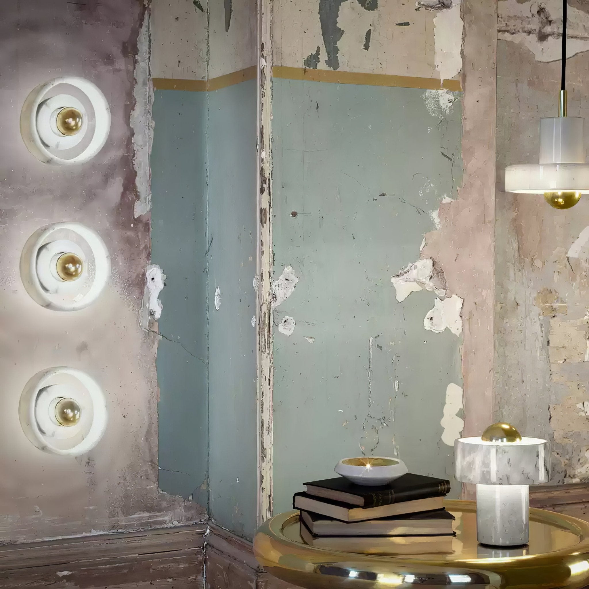 大理石のオーラ ウォール ランプ