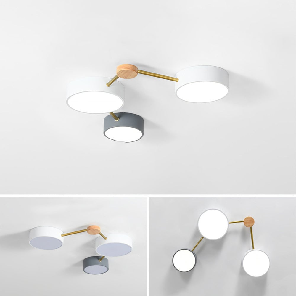 北欧クリエイティブ マルチヘッド LED ホワイトシーリングライト