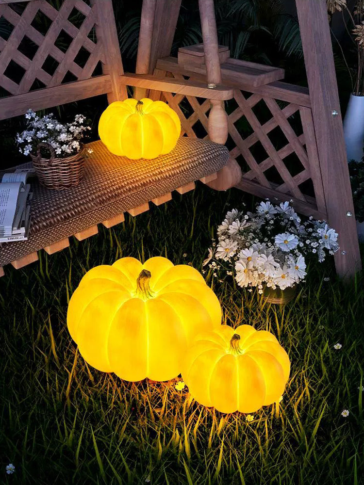 パンプキン樹脂テーブルランプ
