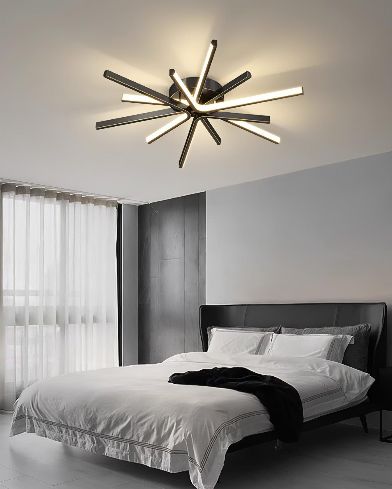 真鍮スターバーストシーリングランプ