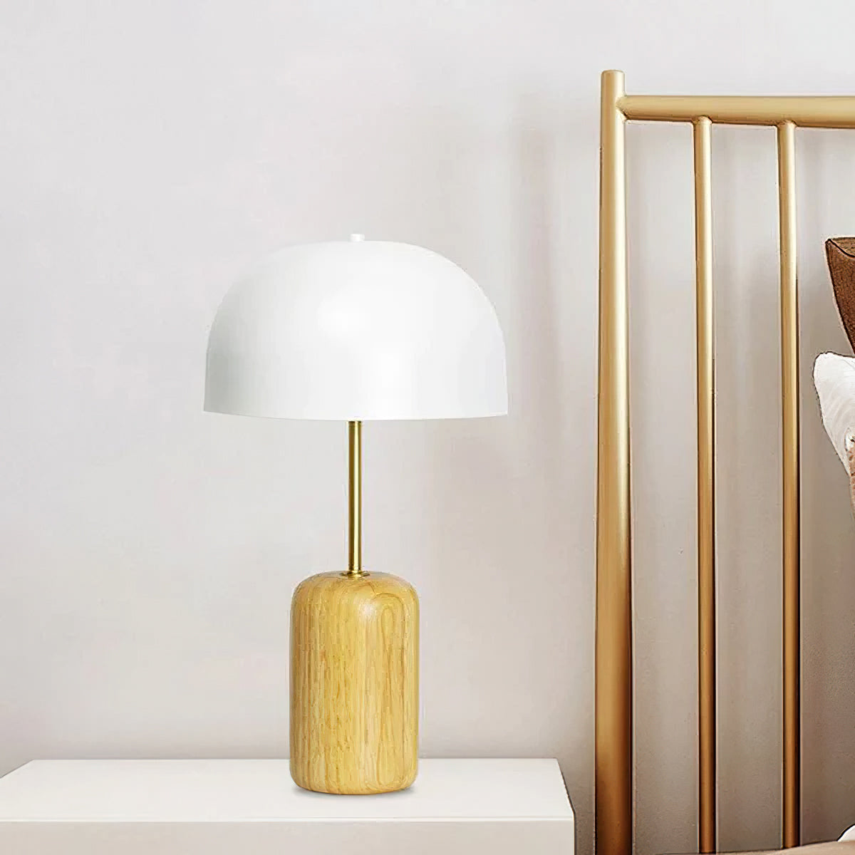 ウッドマッシュルームテーブルランプ