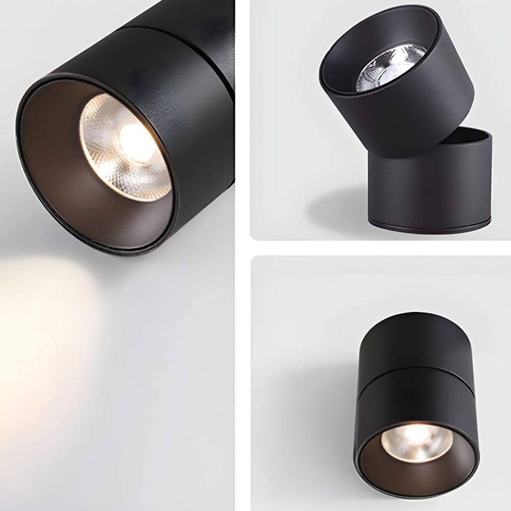 ミニマルな装飾のアルミ製ホワイト＆ブラックLED天井ダウンライト（廊下用）