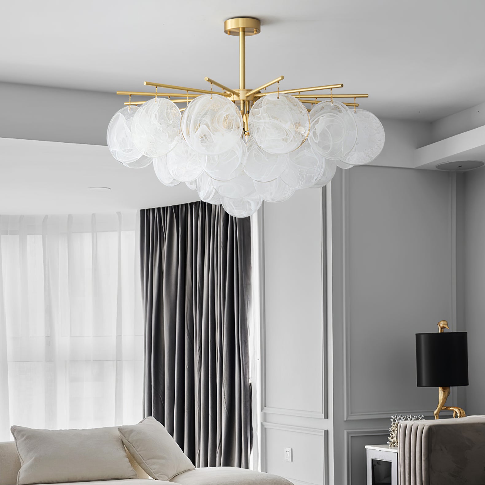 ニンバスクラウドガラスシャンデリア