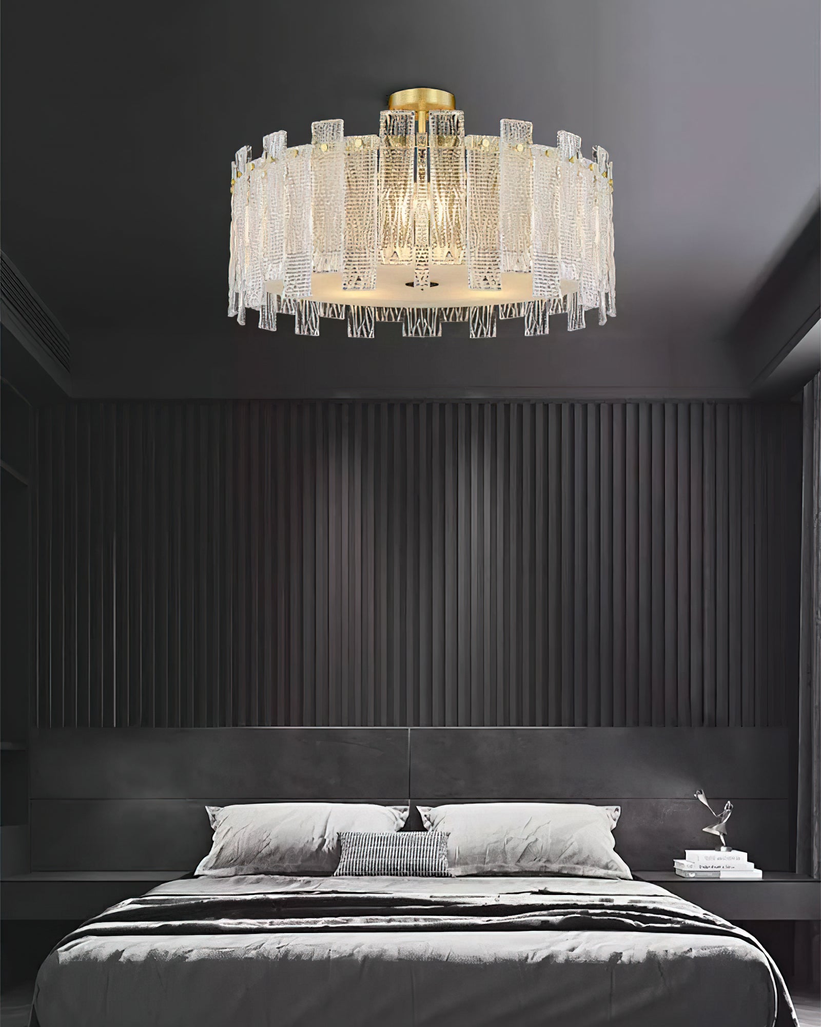 散乱ガラスの天井ランプ