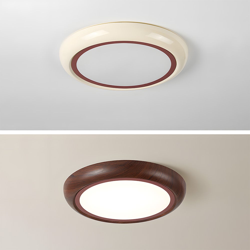レトロミニマリストラウンドアクリル寝室LEDシーリングライト