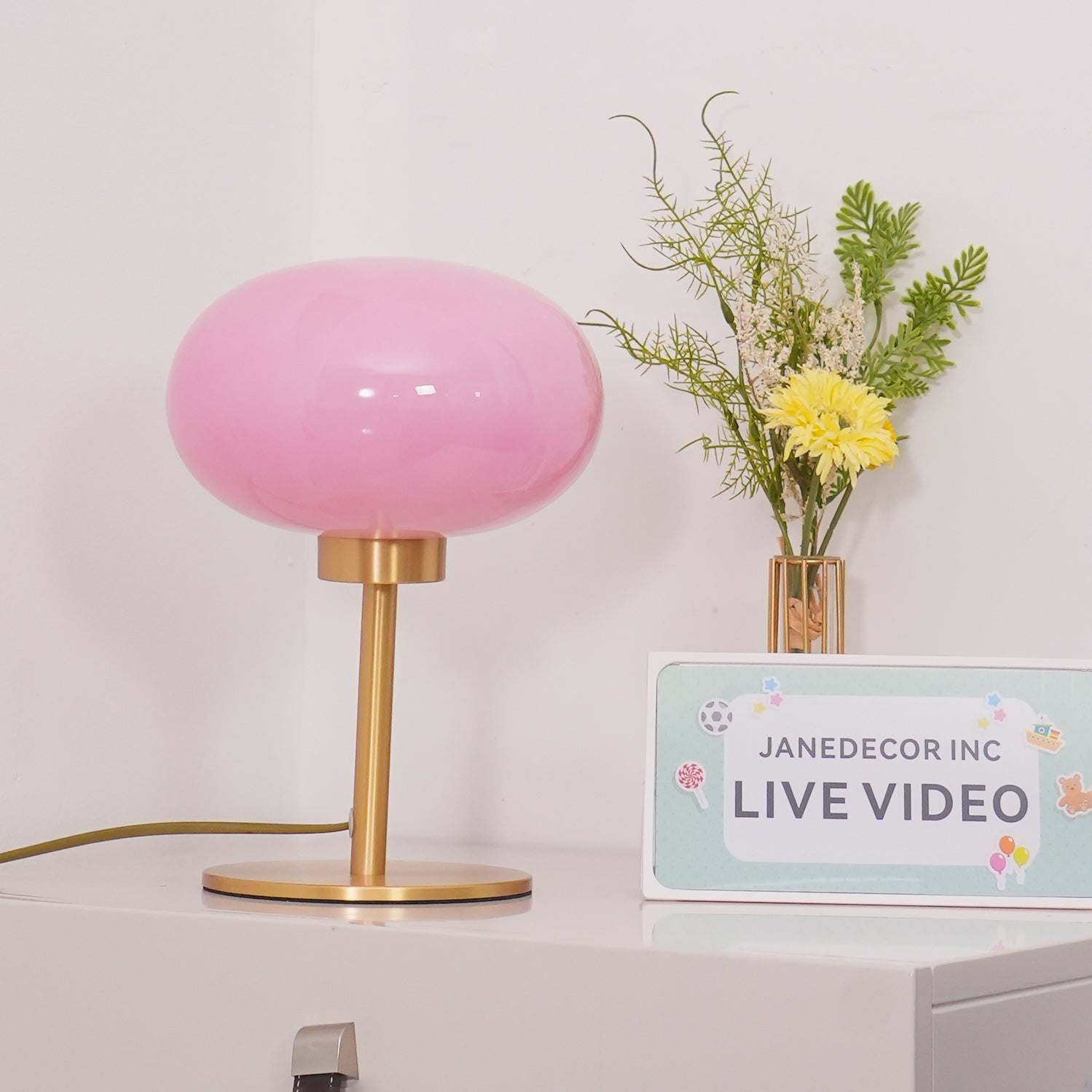 マシュマロ真鍮テーブルランプ