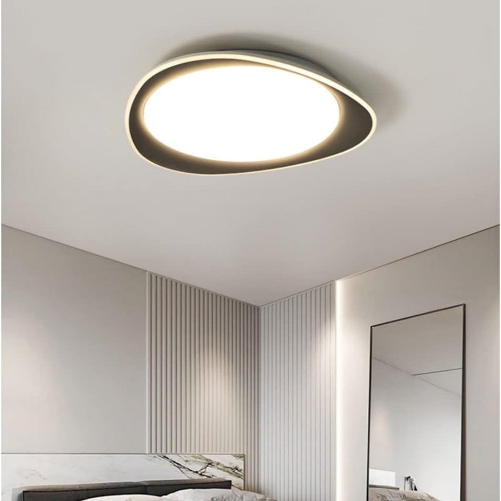 モダンな幾何学模様の調光可能な鉄製リビングルーム用LEDシーリングライト