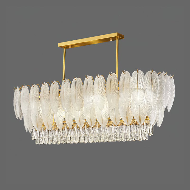 Greta Feather Crystal Chandelier