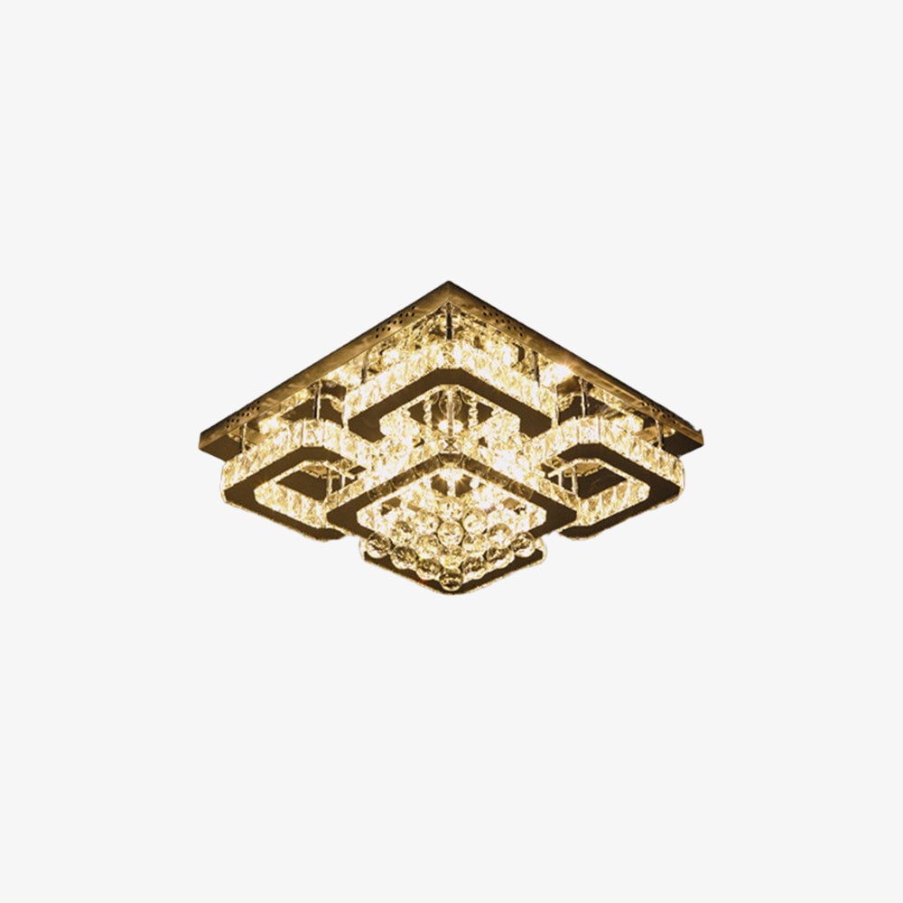 北欧風LEDクリスタルスクエアシーリングライト