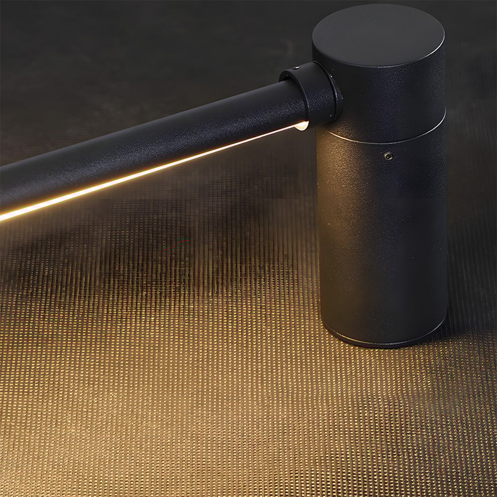 北欧ミニマリストの直線型ブラックシーリングライト