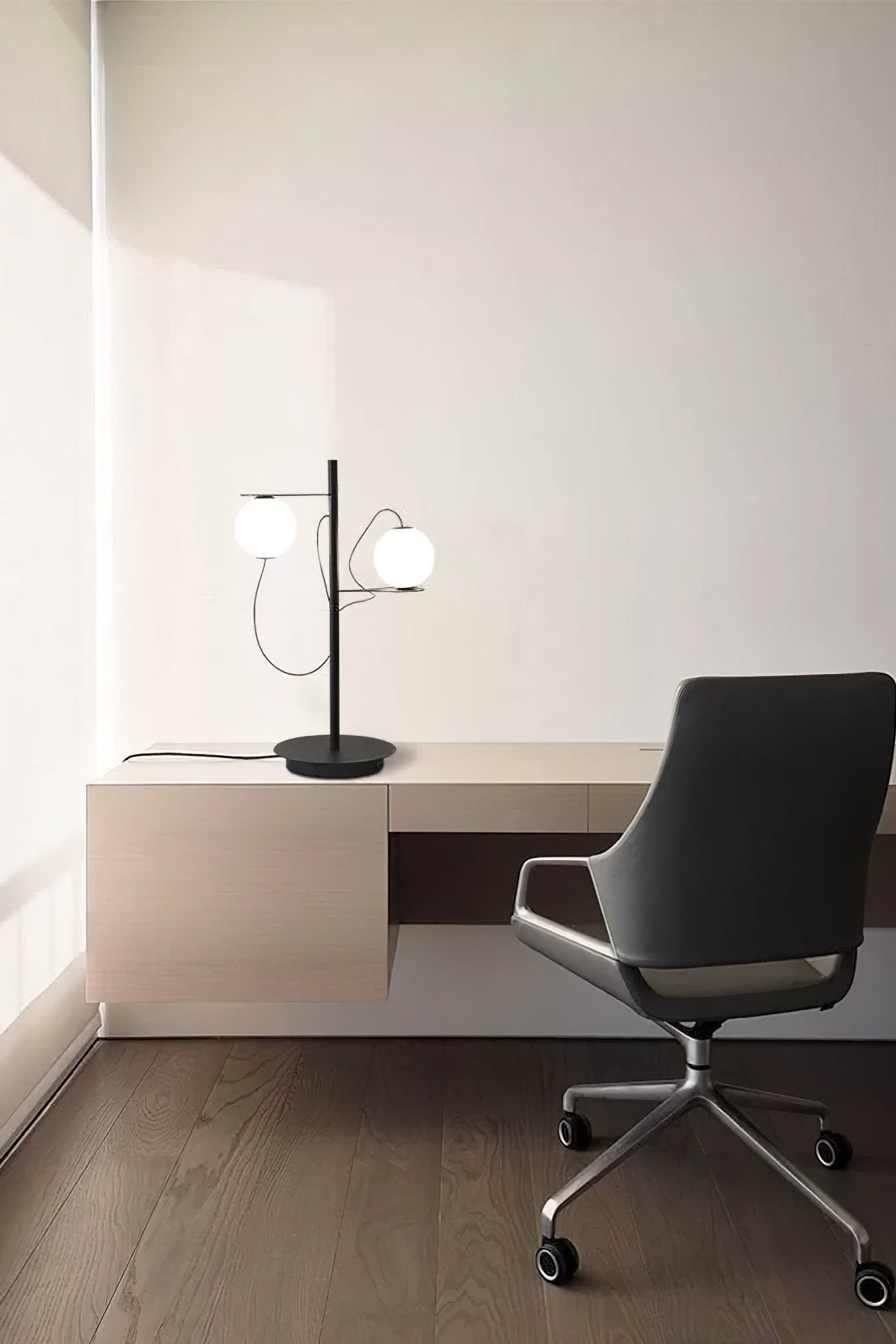 マグネット式ラウンドビーンテーブルランプ