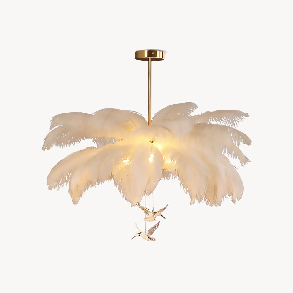Ostrich Feather Chandelier
