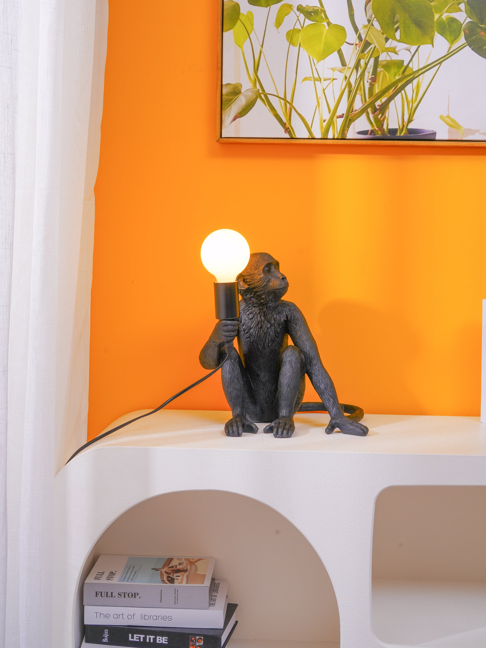 Monkey Resin Table Lamp