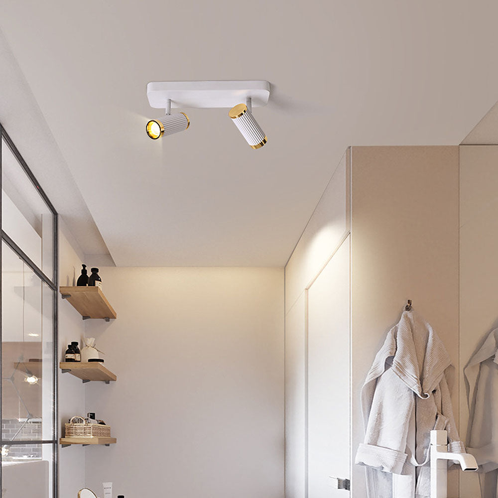 シンプルな金属製の白色LEDトラック照明