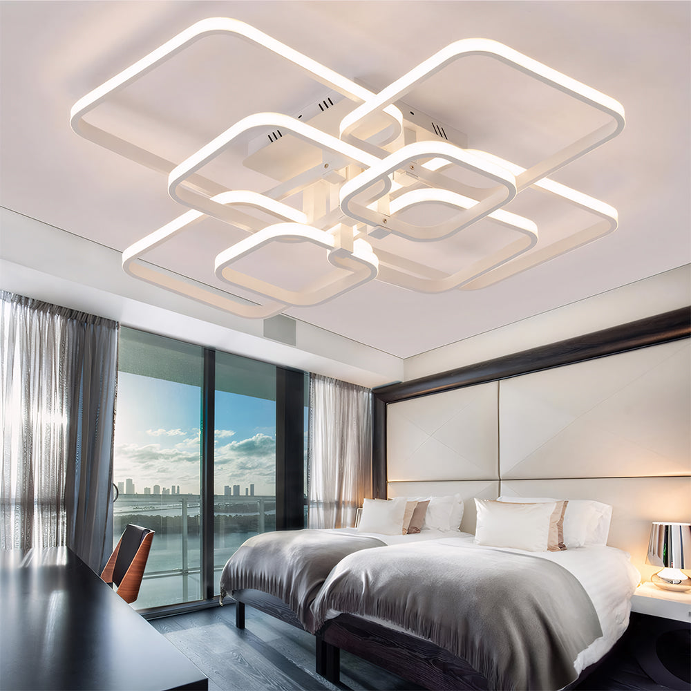 北欧の創造性あふれるマルチスクエアリビングルームLEDシーリングライト