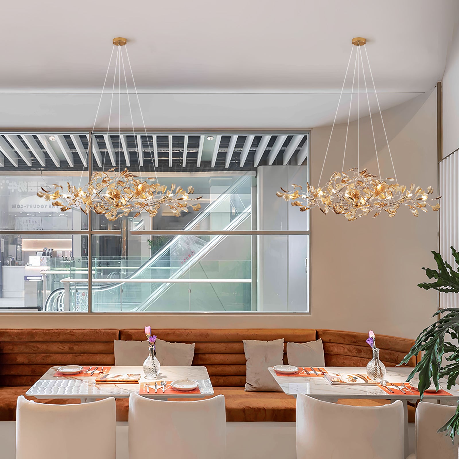 Acrylic Gingko Chandelier