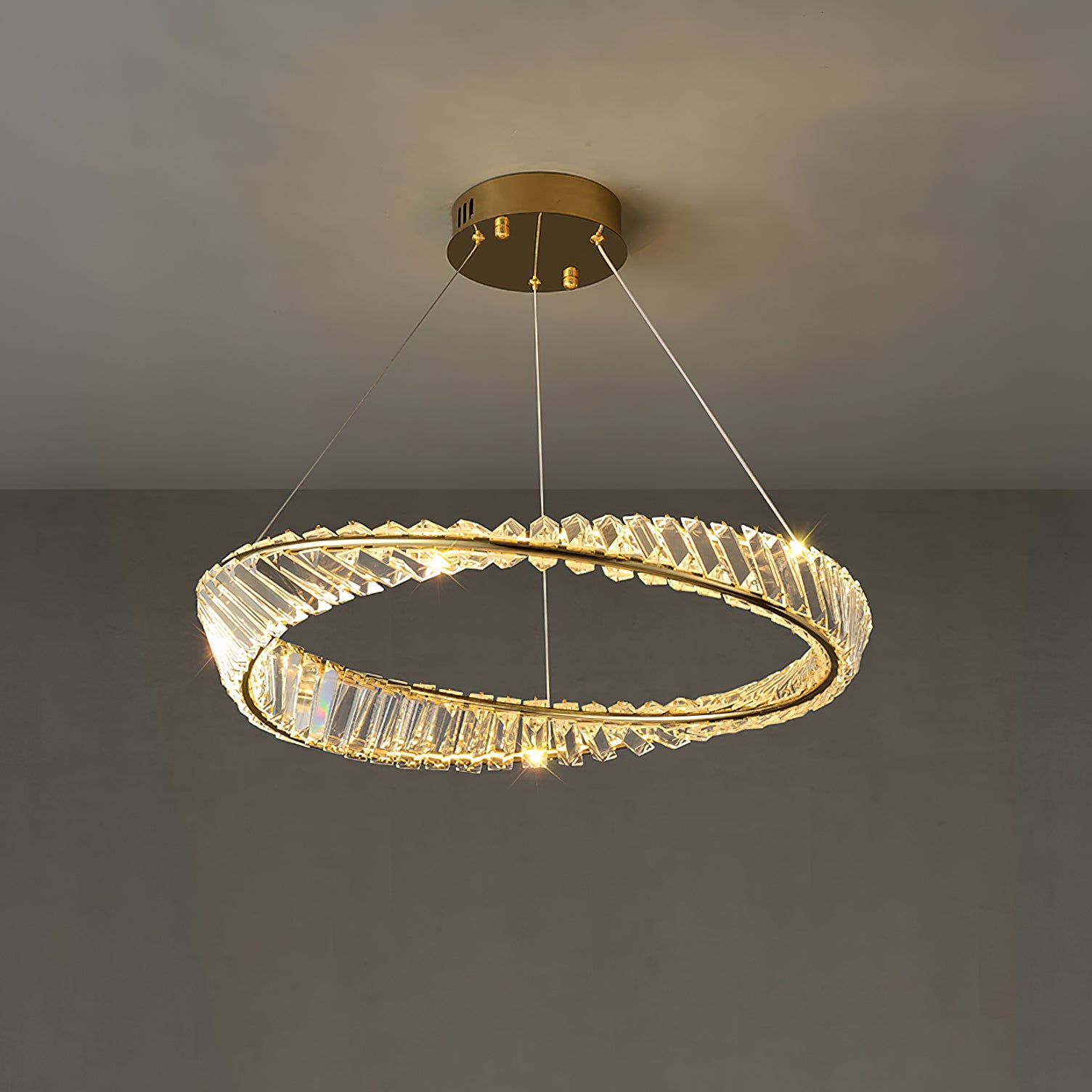 Ous クリスタル リング シャンデリア