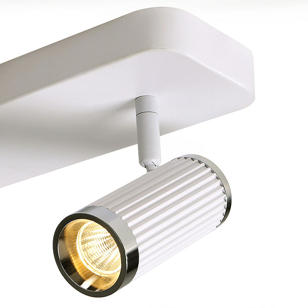 シンプルな金属製の白色LEDトラック照明