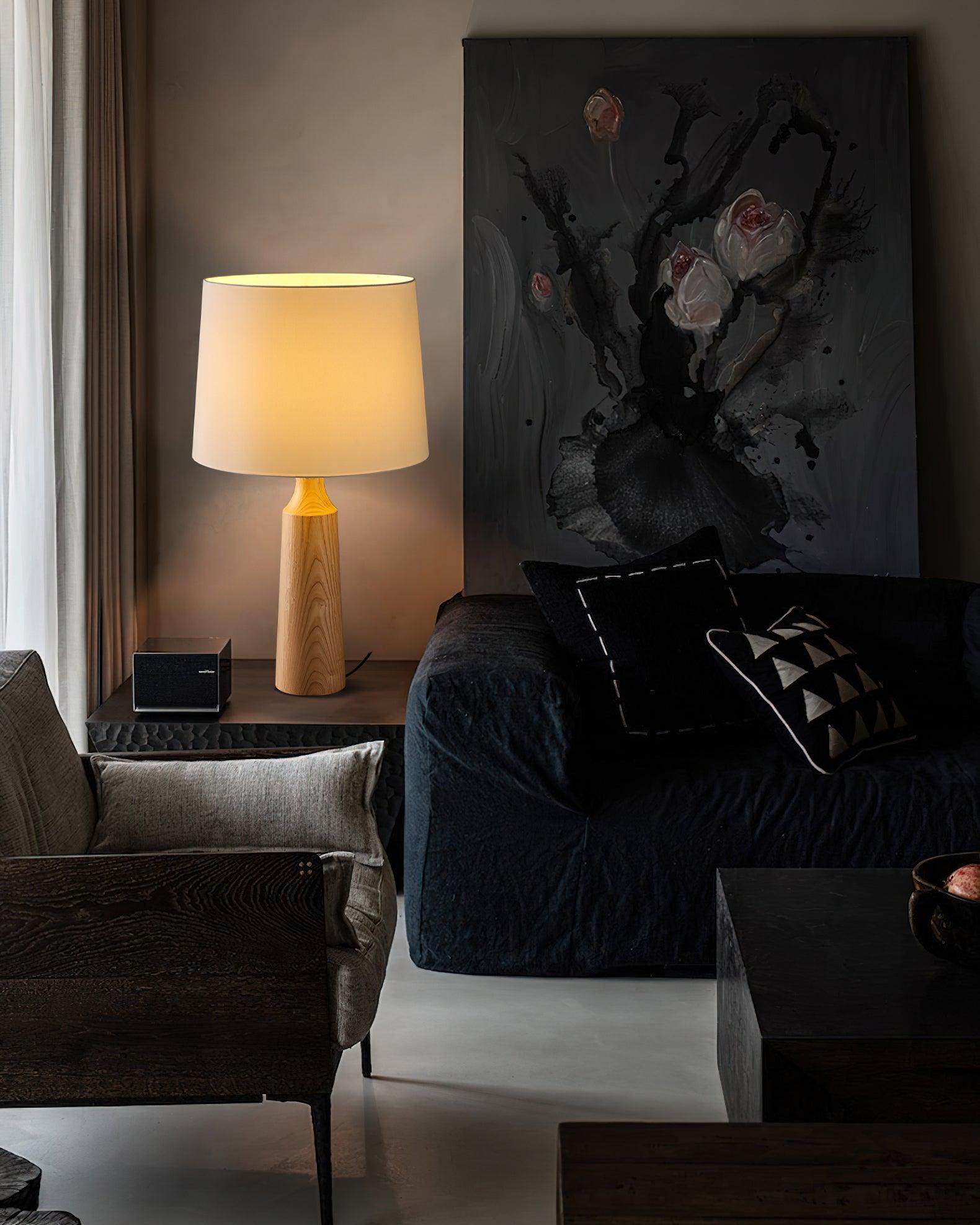 木源テーブルランプ