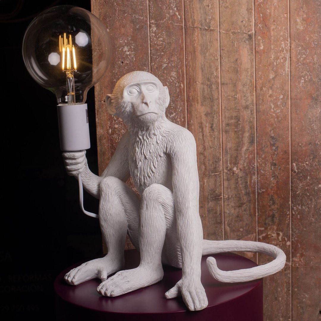 Monkey Resin Table Lamp