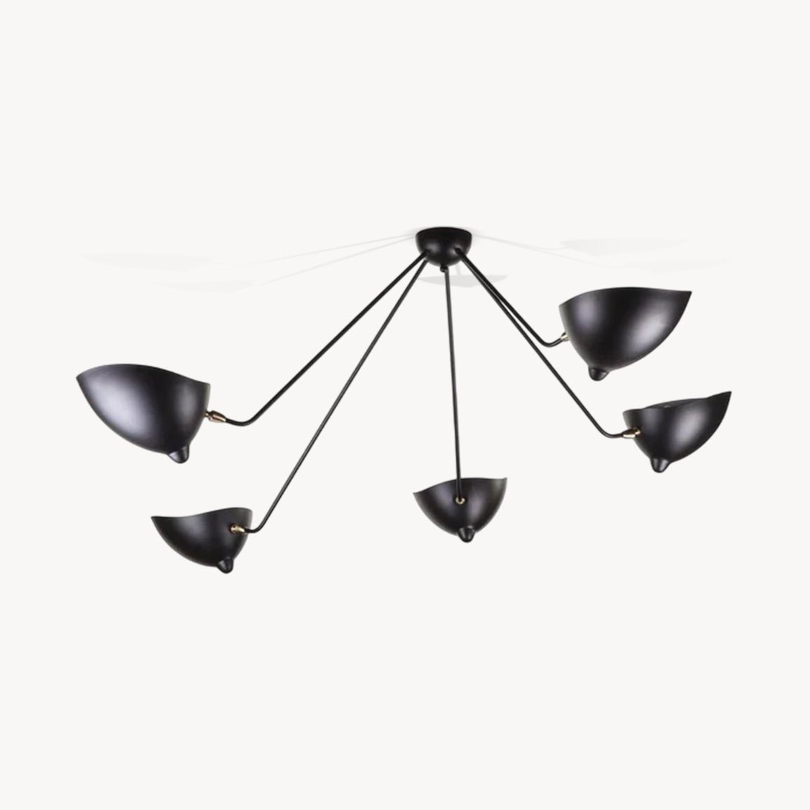 Leaning Serge Mouille Ceiling Lamp B