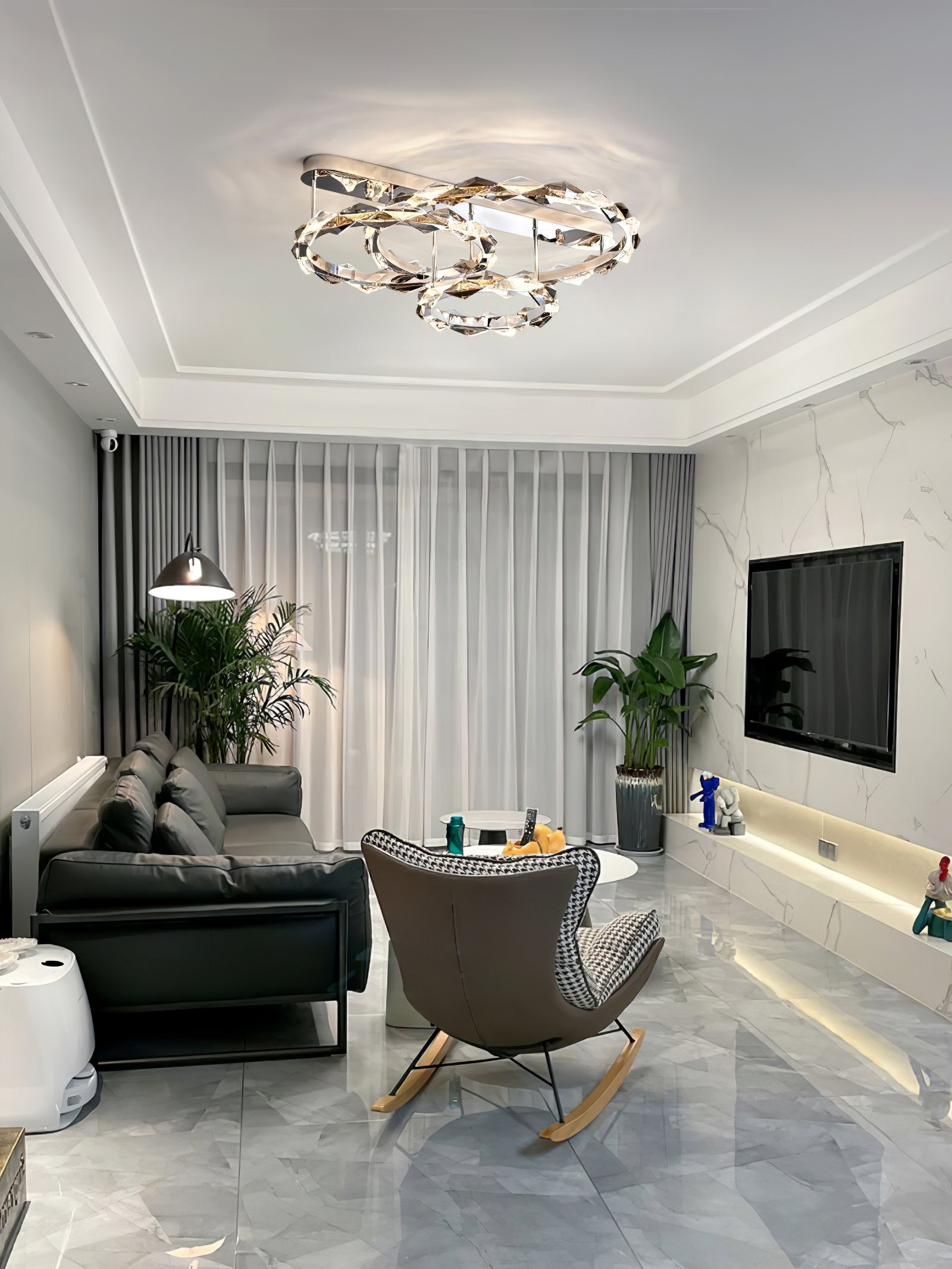 Rhombus Crystal Ceiling Lamp