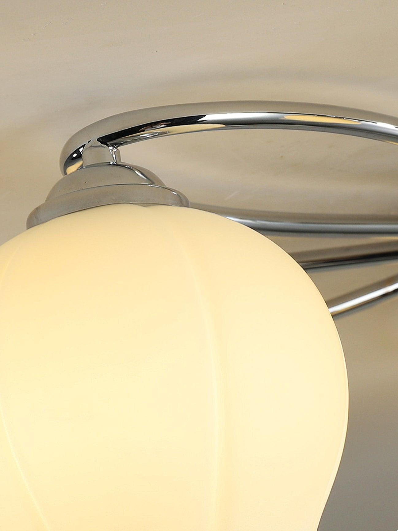 花柄ガラスシーリングランプ