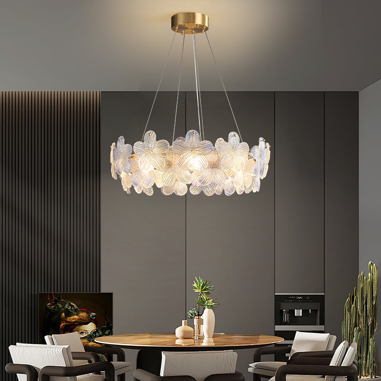 Charlotte Glass Flower Chandelier