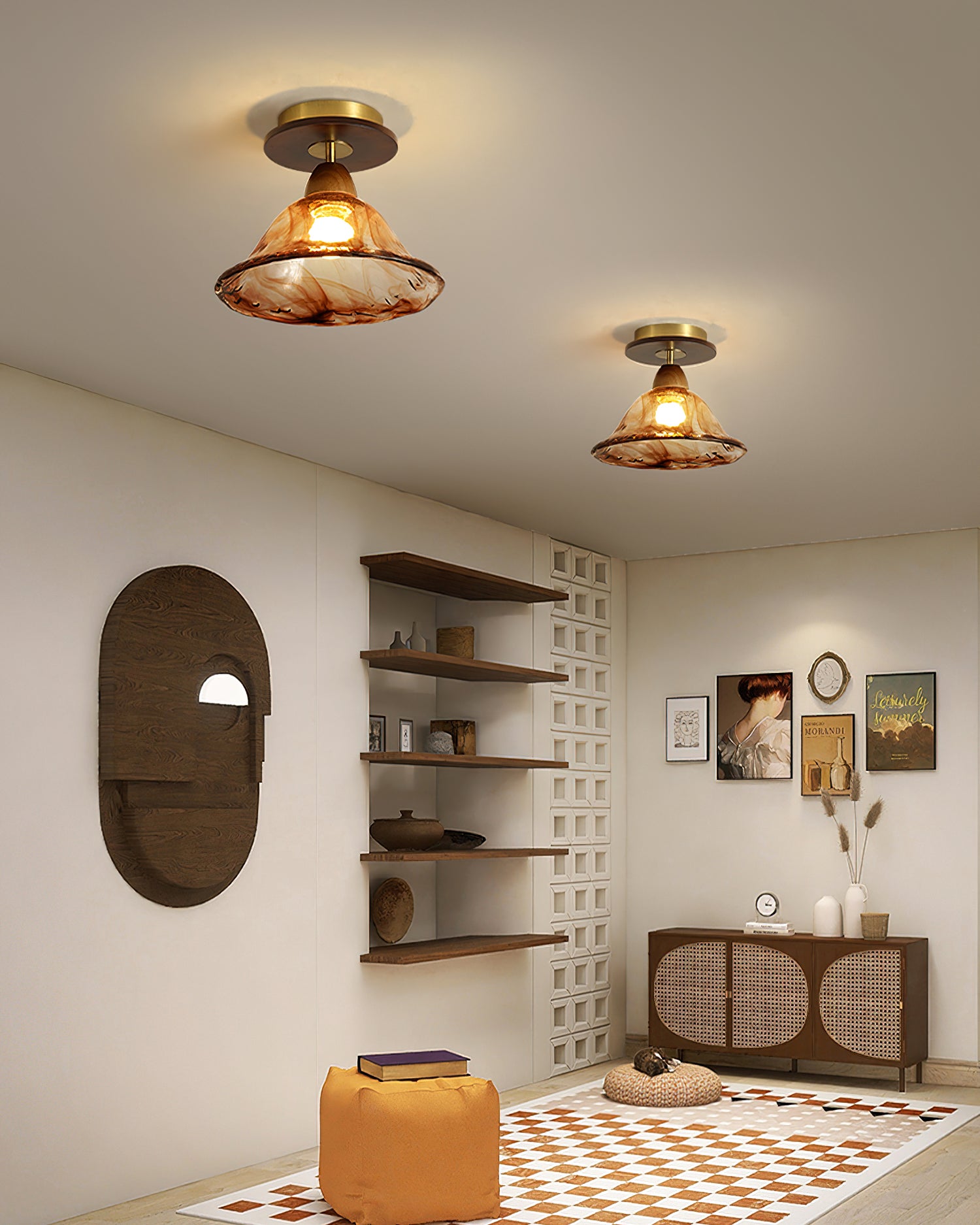 ヒーニーフラワーシーリングライト