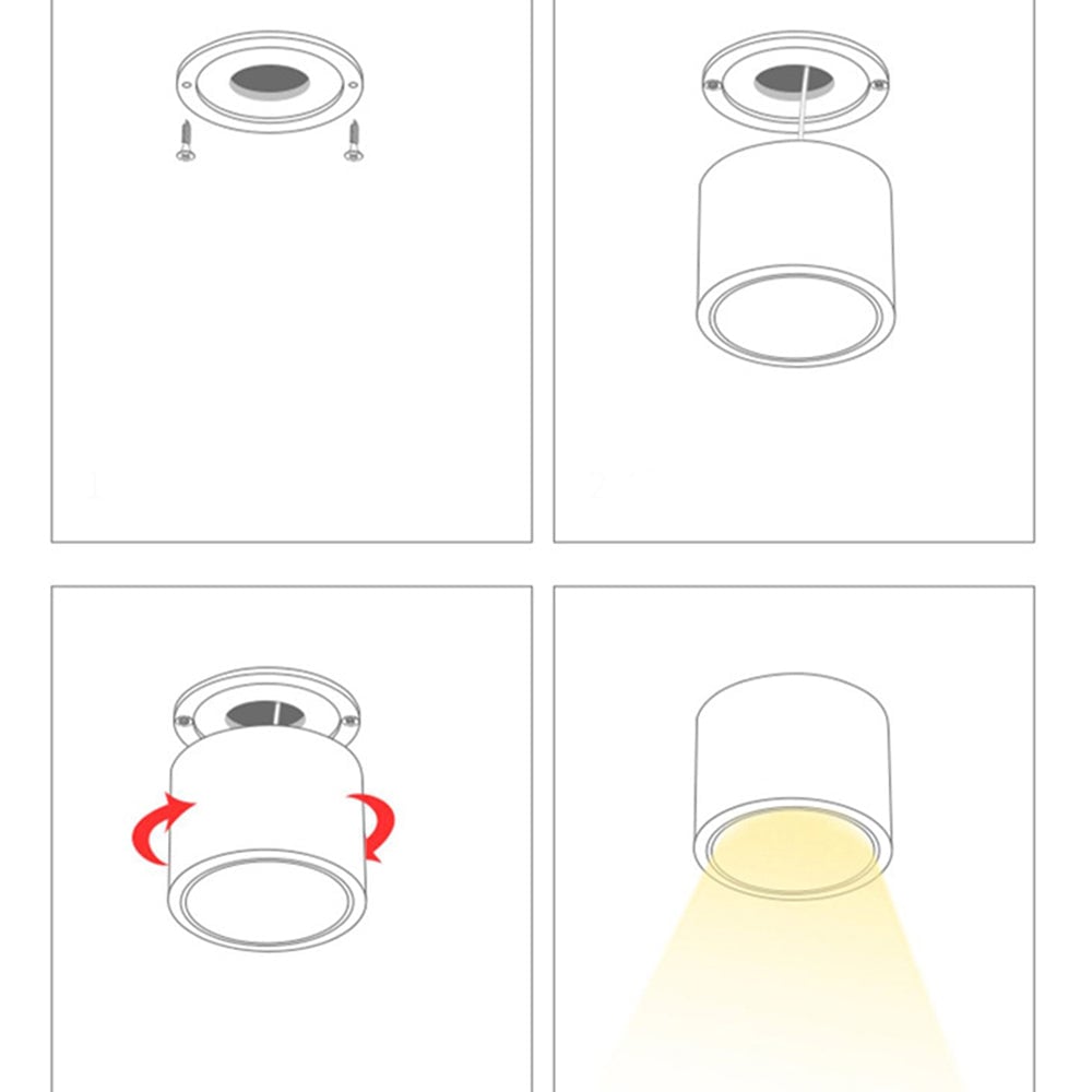 廊下用ミニマリストアルミLEDシーリングダウンライト