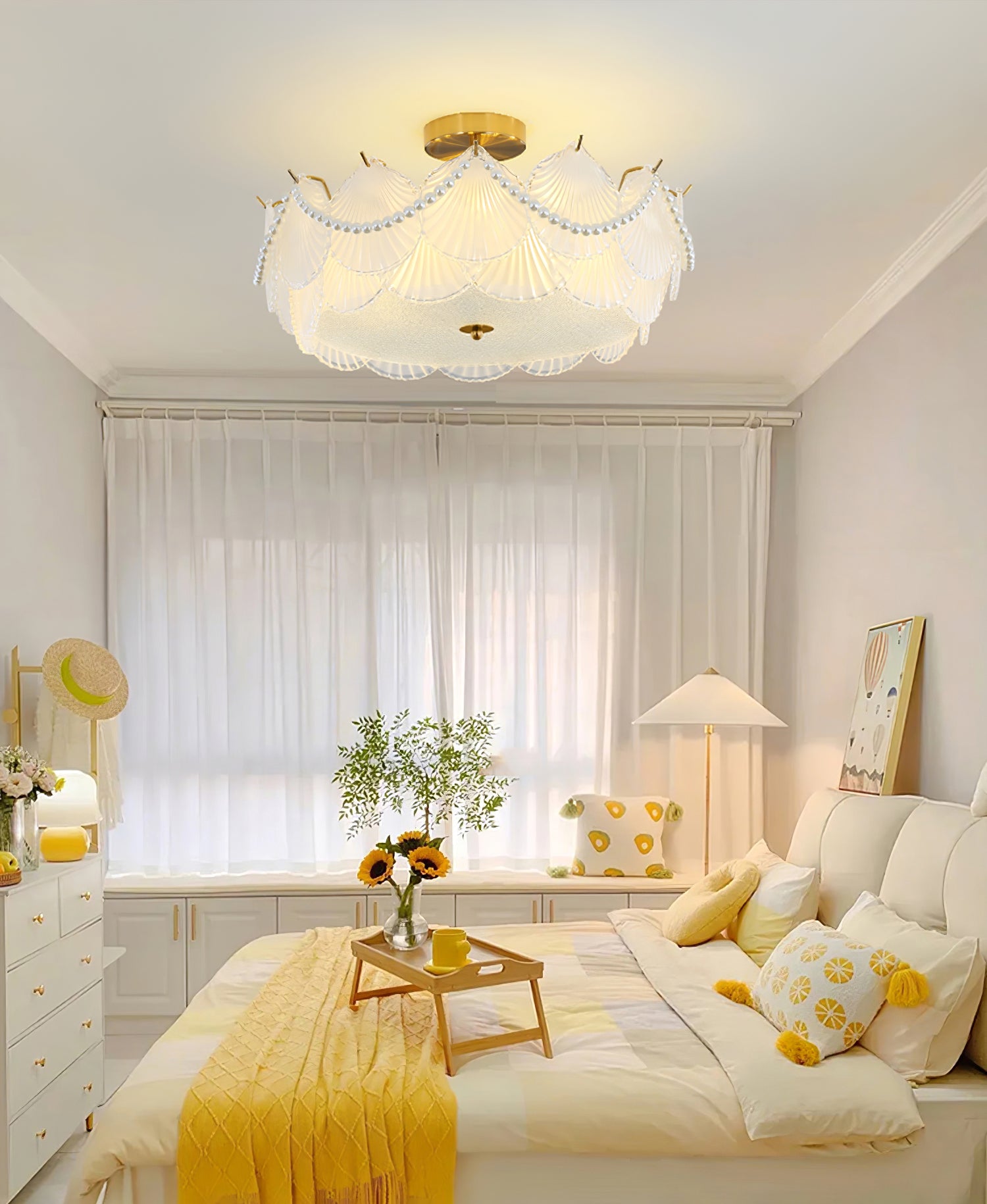 シェルガラスシャンデリア