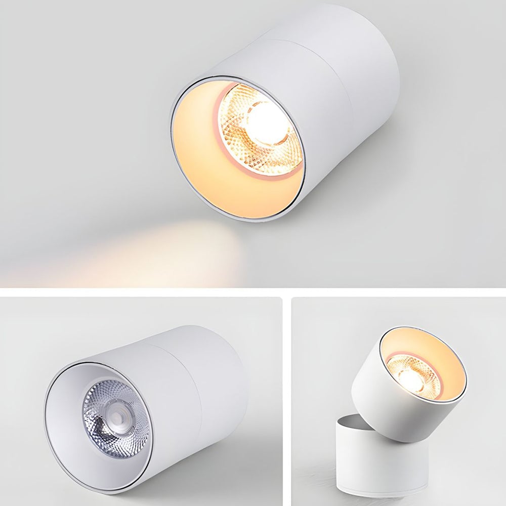 ミニマルな装飾のアルミ製ホワイト＆ブラックLED天井ダウンライト（廊下用）