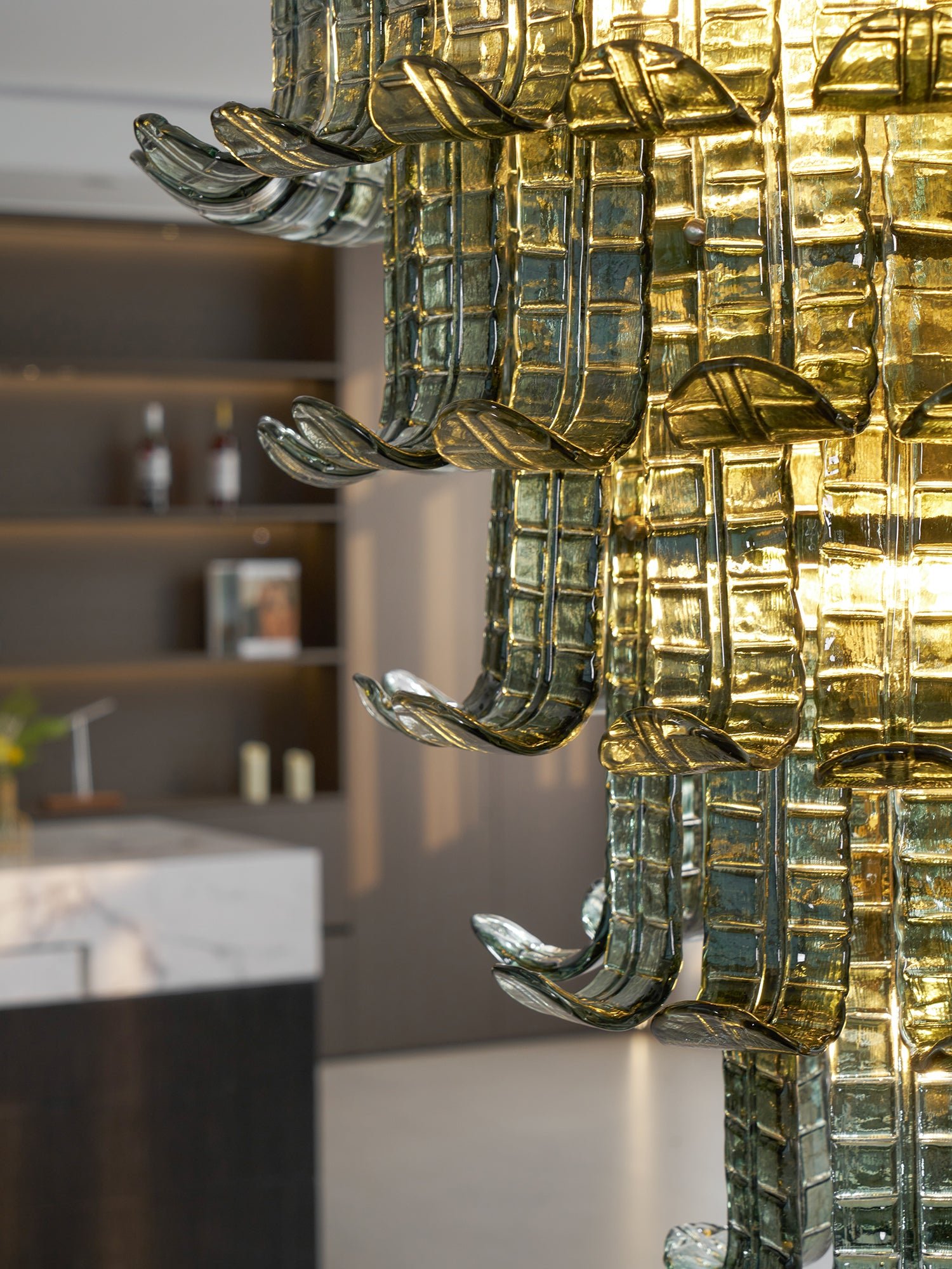 Murano Cascade Glass Chandeliers