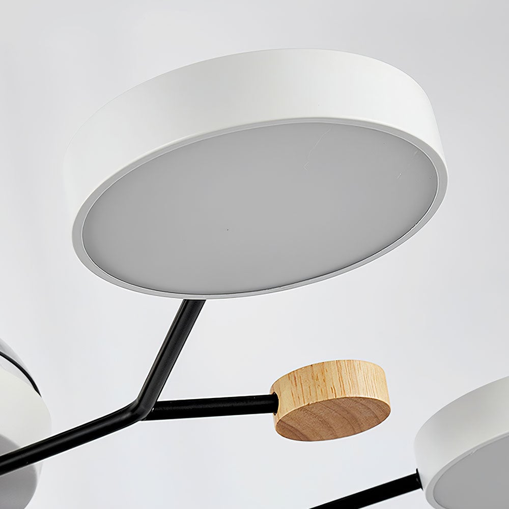 スカンジナビア風LED寝室用シーリングファンライト