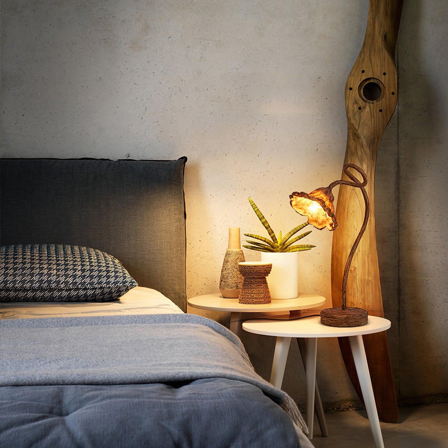 芸術的な蓮の葉のテーブルランプ