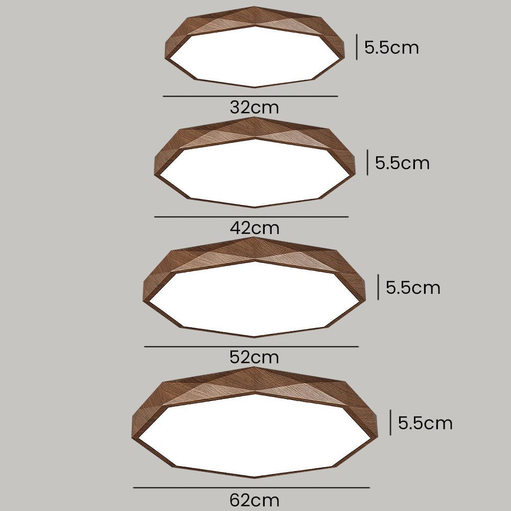 寝室用ディスクブラウンシンプルLEDシーリングライト