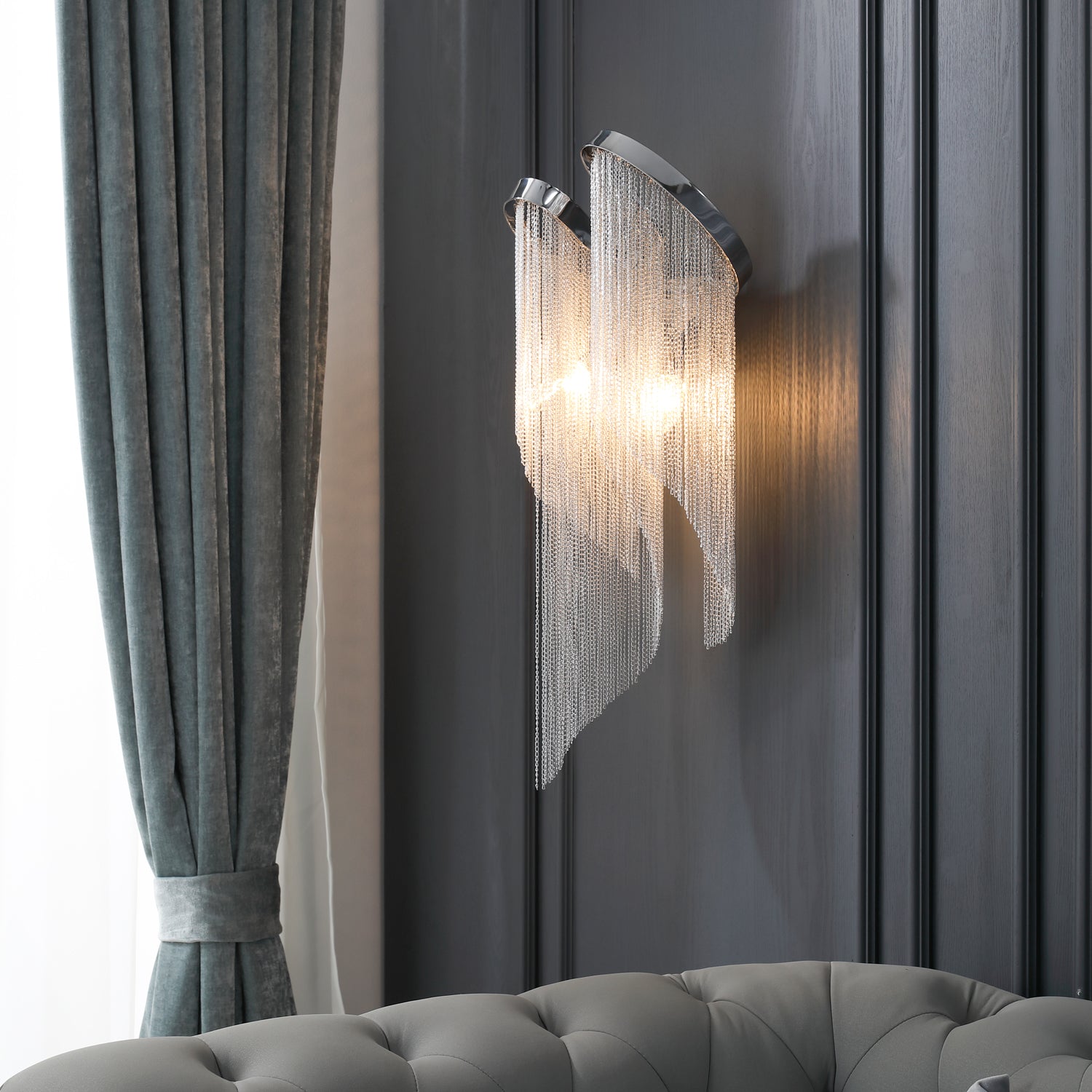 チェーンタッセルウォールランプ