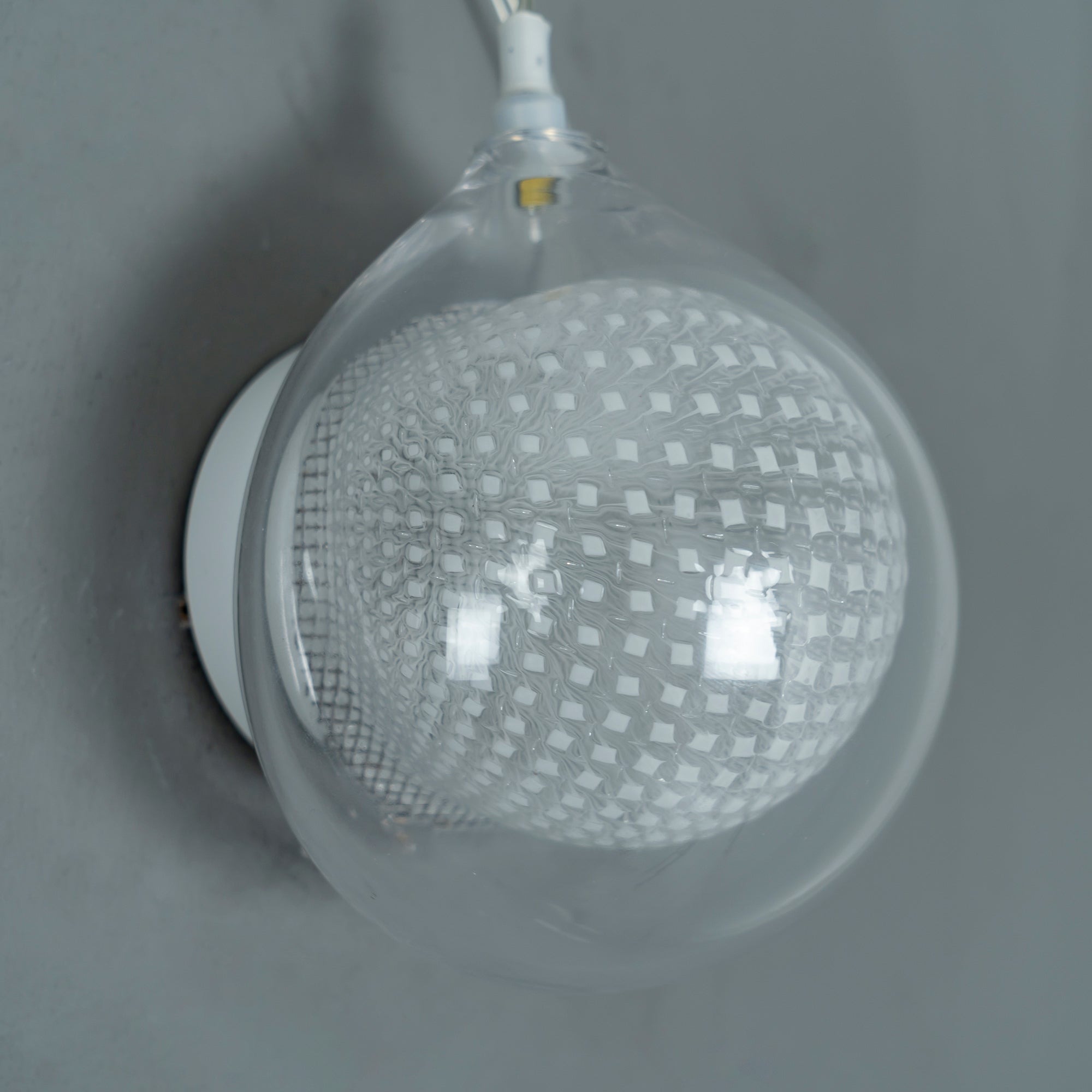 White-Clear Glass Wall Lamp