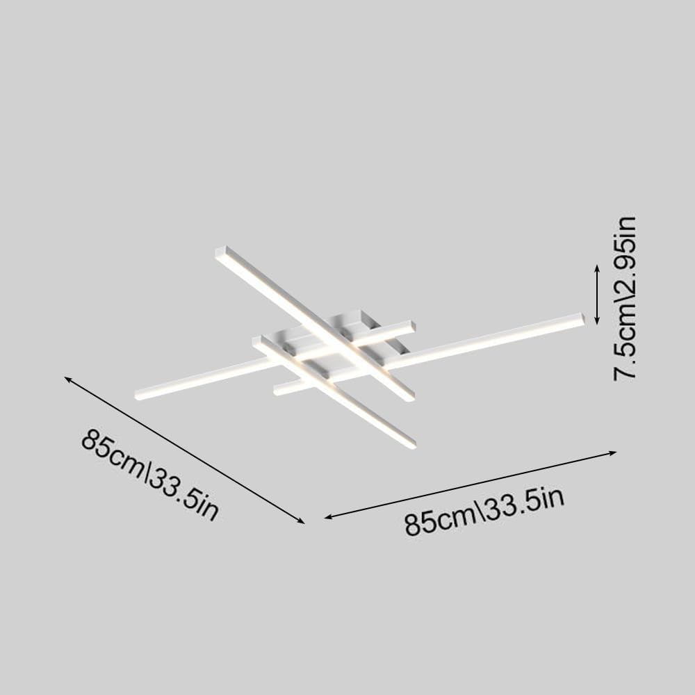 インダストリアルミニマリストアイアンリビングルームセミフラッシュLEDシーリングライト