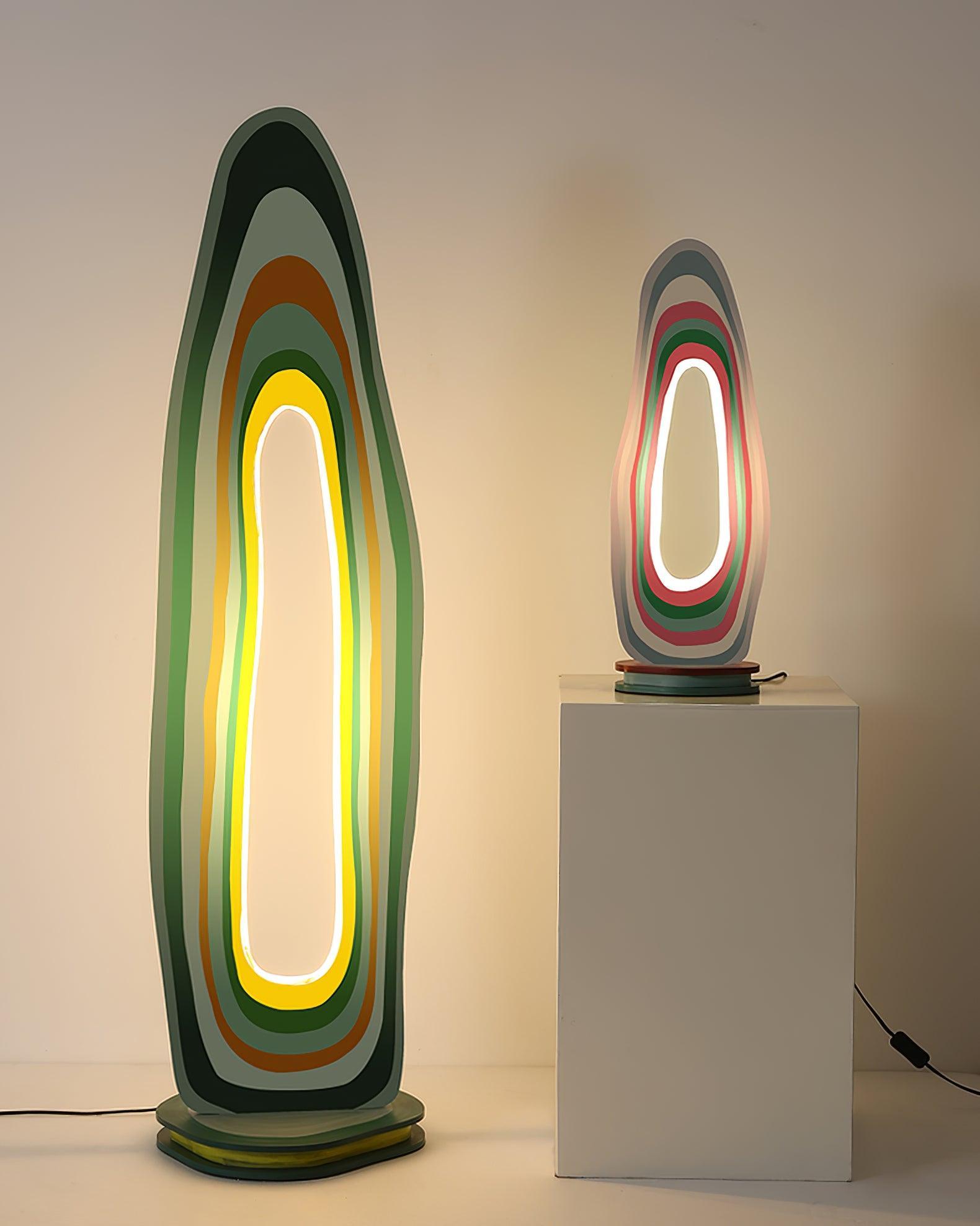 風景アクリルテーブルランプ