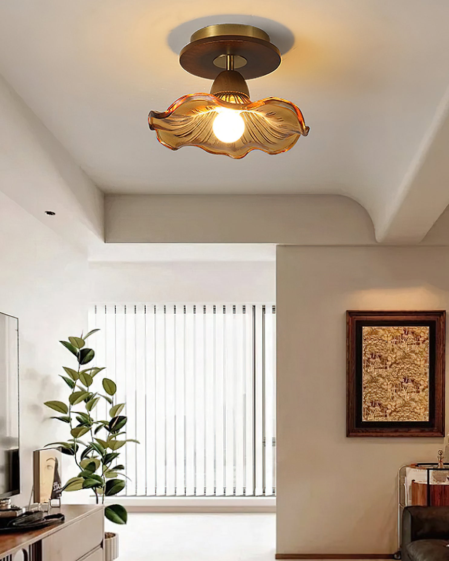 ヒーニーフラワーシーリングライト