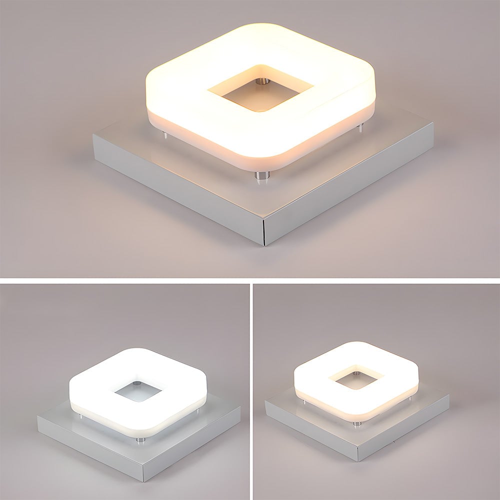 モダンなスクエアアクリルLED廊下天井ライト