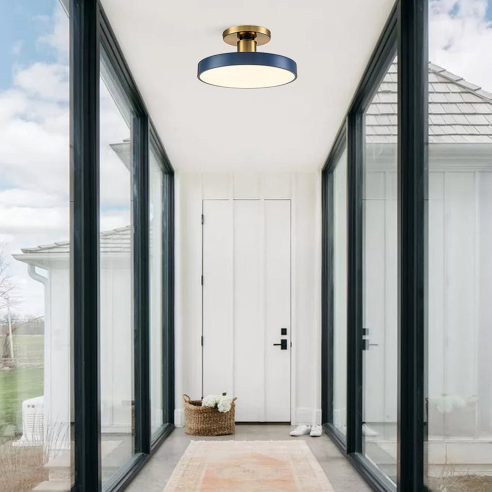 シンプルなブルーの寝室用LEDシーリングライト